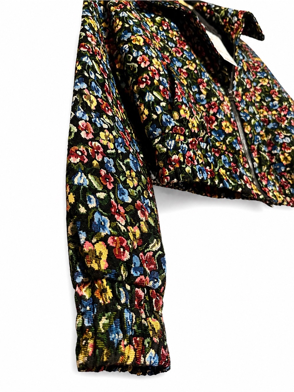 NWT Kimchi Blue Evelyn Floral Cropped Bomber Jacket Small - Picture 6 of 9